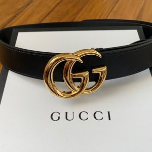 Brand new Gucci marmont belt with shiny buckle